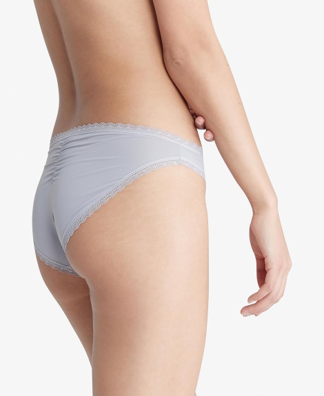 Жіночі гладкі трусики бікіні Calvin Klein 1159820091 (Блакитний L)