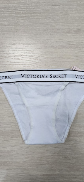 Женские трусики танга Victoria's Secret с логотипом 1159820559 (Белый XS)