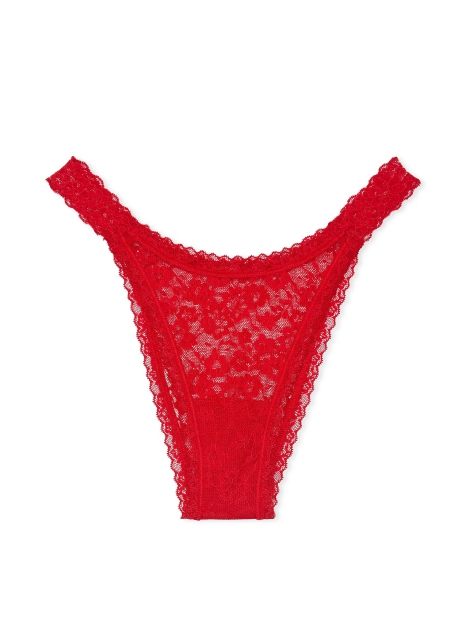 Кружевные женские трусики бразильяны Victoria's Secret 1159826105 (Красный XL)