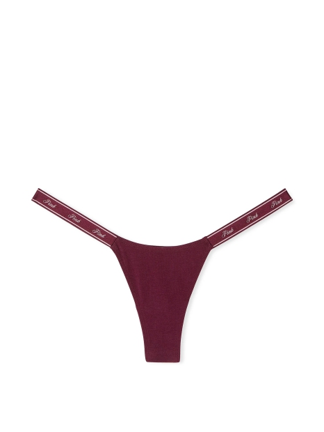 Трусики тонг Victoria's Secret Pink с логотипом 1159825810 (Бордовый XL)