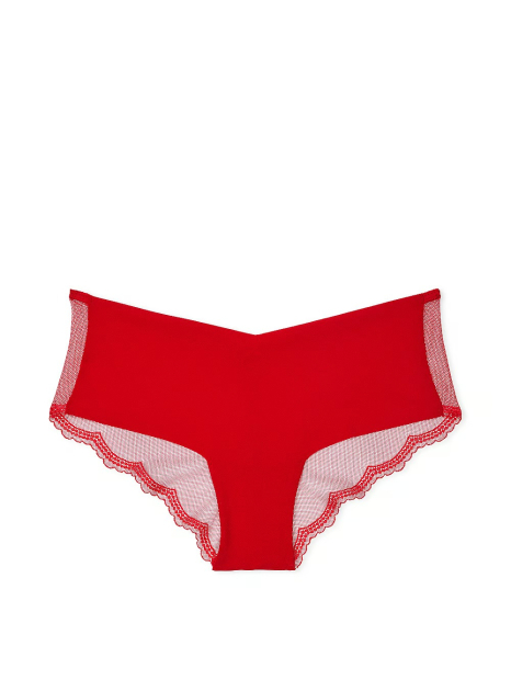 Бесшовные трусики чики Victoria's Secret с сеточкой 1159833340 (Красный XS)