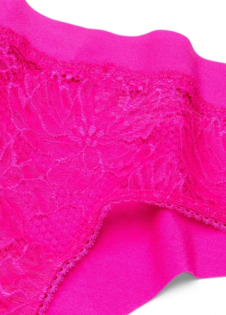 Бесшовные трусики чики Victoria's Secret с кружевом 1159820766 (Розовый XL)