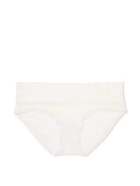 Жіночі мереживні трусики хіпхагери Victoria's Secret PINK 1159820780 (Молочний XXL)