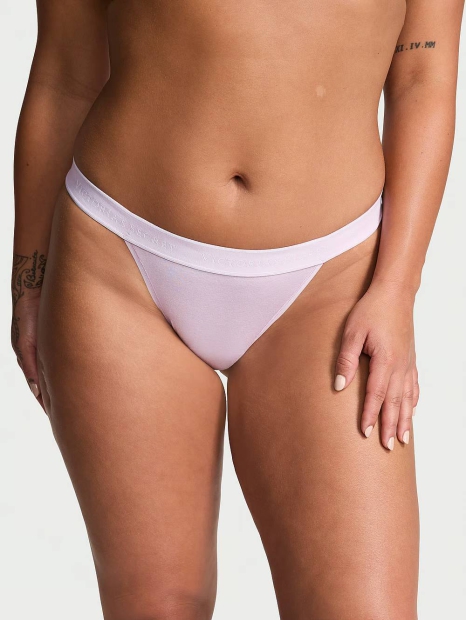 Женские трусики танга Victoria's Secret с логотипом 1159820963 (Сиреневый M)
