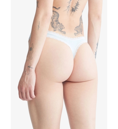 Гладкі трусики Calvin Klein тонг з мереживом 1159821002 (Блакитний L)