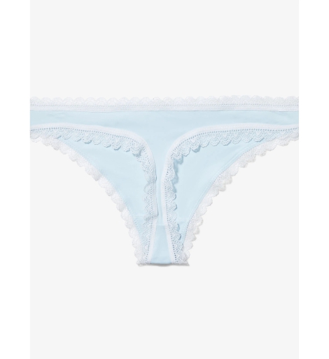Гладкі трусики Calvin Klein тонг з мереживом 1159821002 (Блакитний L)