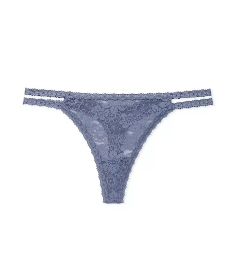 Женские кружевные трусики тонг Victoria's Secret Pink 1159821147 (Синий XXL)