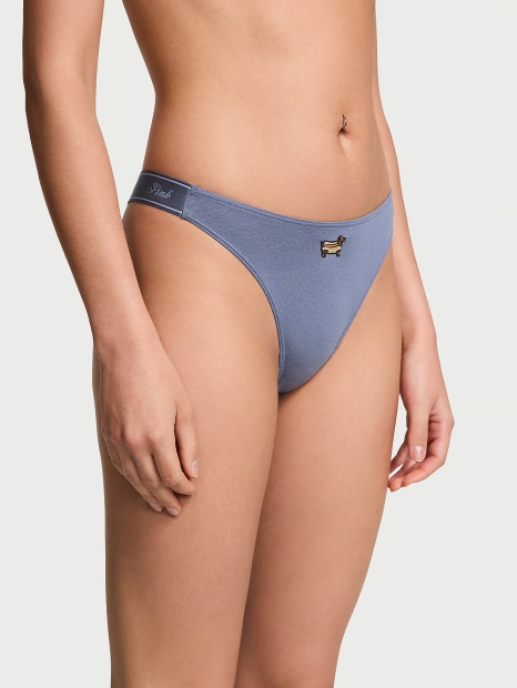Стильные трусики тонг Victoria's Secret Pink 1159828784 (Синий XS)