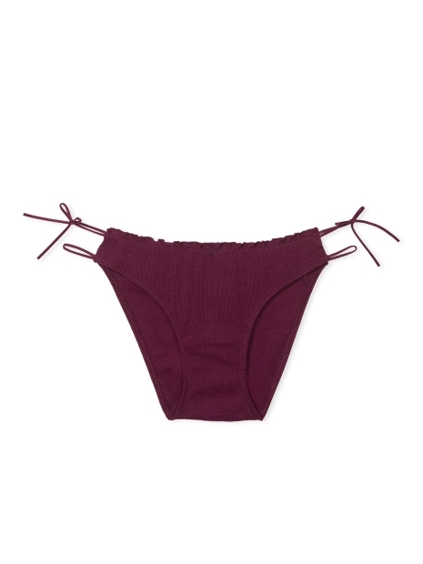 Женские трусики бикини Victoria's Secret Pink на завязках 1159821956 (Бордовый S)