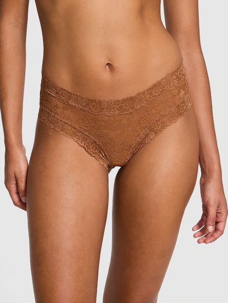 Кружевные трусики чики Victoria's Secret Pink 1159821266 (Коричневый M)