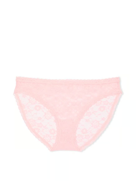 Кружевные трусики бикини Victoria's Secret с мини-пайетками 1159821542 (Розовый XS)