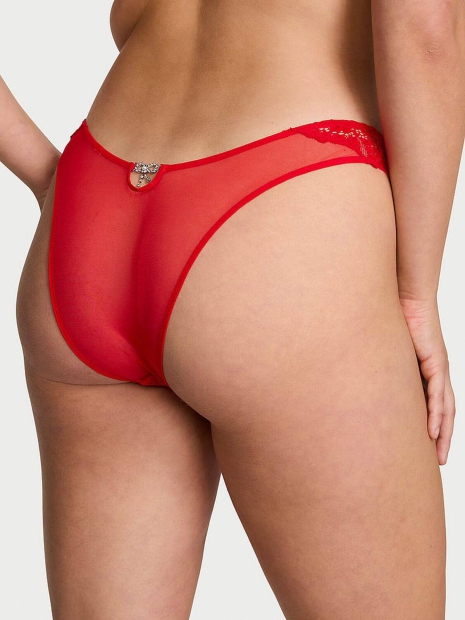 Мереживні трусики бразилії Victoria's Secret 1159821545 (Червоний XS) 1159821545 (червоний, XS)