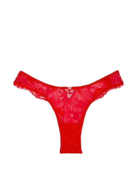 Кружевные трусики бразильяны Victoria's Secret 1159822323 (Красный XL)