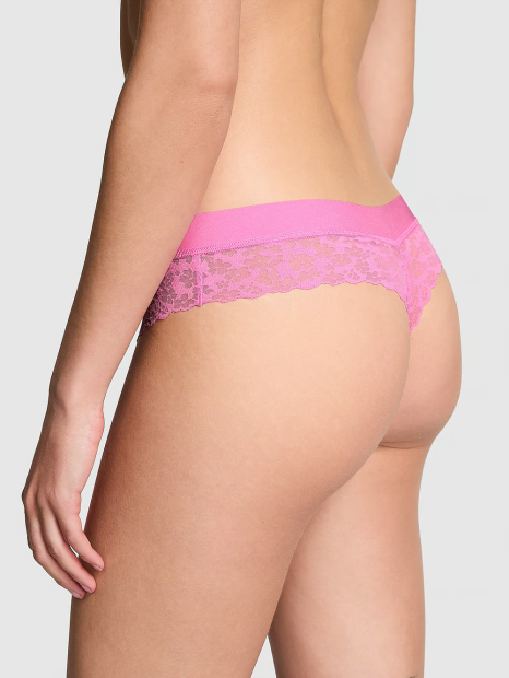 Женские трусики тонг Victoria's Secret PINK с узором 1159833612 (Розовый XS)