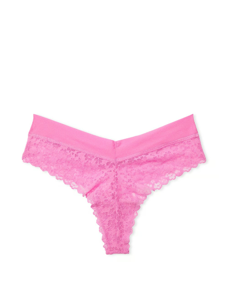 Женские трусики тонг Victoria's Secret PINK с узором 1159833612 (Розовый XS)