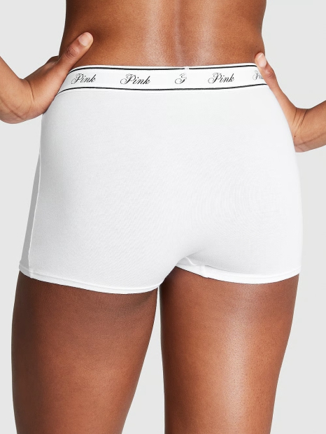 Высокие трусики шортики Victoria's Secret Pink 1159823755 (Белый XL)