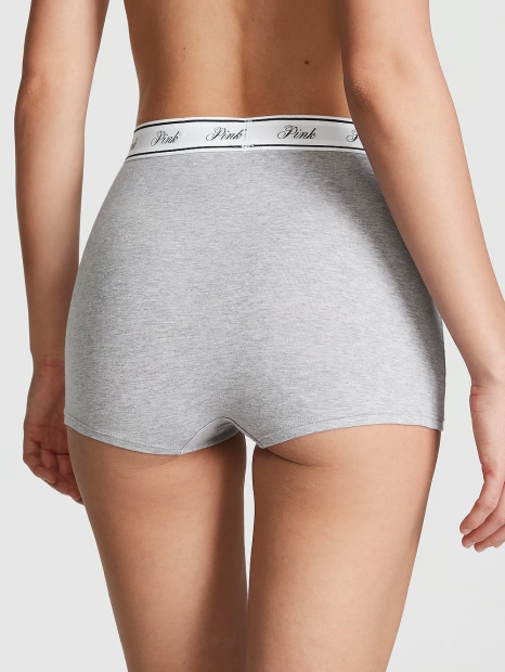 Високі трусики шортики Victoria's Secret Pink 1159821852 (Сірий S)
