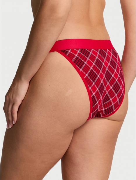 Женские трусики танга Victoria's Secret с логотипом из страз 1159823607 (Красный XXL)