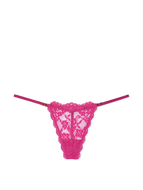 Мереживні трусики стрінги Victoria's Secret 1159822803 (Рожевий XL)