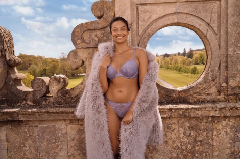 Кружевные трусики бикини Victoria's Secret 1159823219 (Сиреневый S)