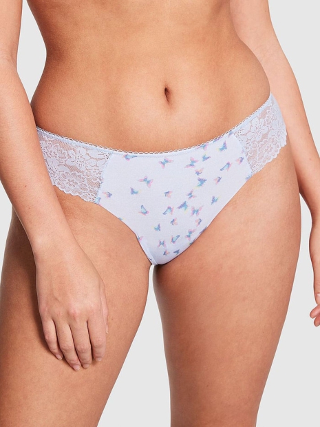 Трусики тонг Victoria's Secret PINK з мереживом 1159823003 (Блакитний S)