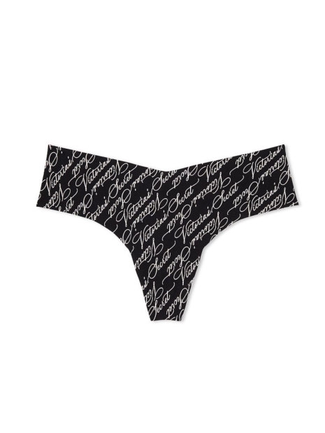 Бесшовные трусики тонг  Victoria's Secret с логотипом 1159823020 (Черный S)