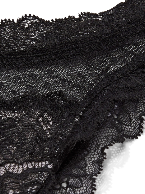 Жіночі мереживні трусики Victoria's Secret бікіні оригінал 1159823213 (Чорний M)