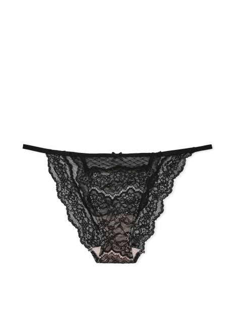 Жіночі мереживні трусики Victoria's Secret бікіні оригінал 1159823213 (Чорний M)