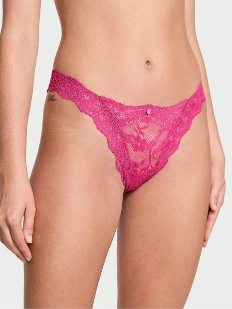 Кружевные трусики бразильяны Victoria's Secret 1159823327 (Розовый XS)