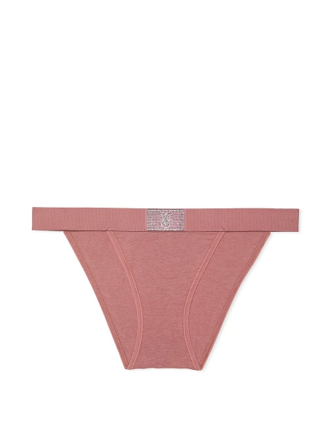 Трусики танга Victoria's Secret с логотипом из страз 1159823605 (Розовый XL)