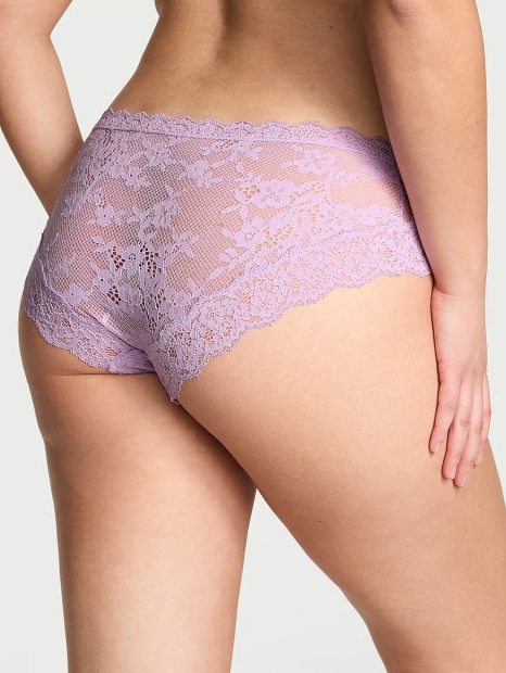 Женские кружевные трусики хипхаггеры Victoria's Secret 1159823795 (Сиреневый M)