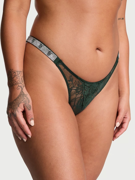 Открытые трусики бразильяны Victoria's Secret 1159825353 (Зеленый S)