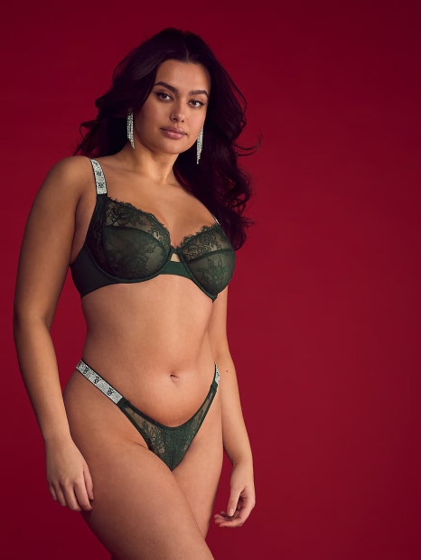 Открытые трусики бразильяны Victoria's Secret 1159825353 (Зеленый S)