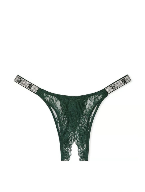 Открытые трусики бразильяны Victoria's Secret 1159825353 (Зеленый S)