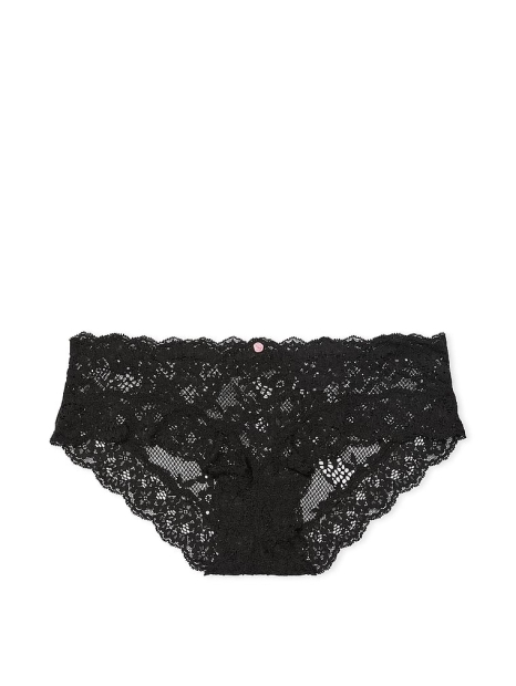 Женские кружевные трусики хипхаггеры Victoria's Secret 1159825392 (Черный XL)