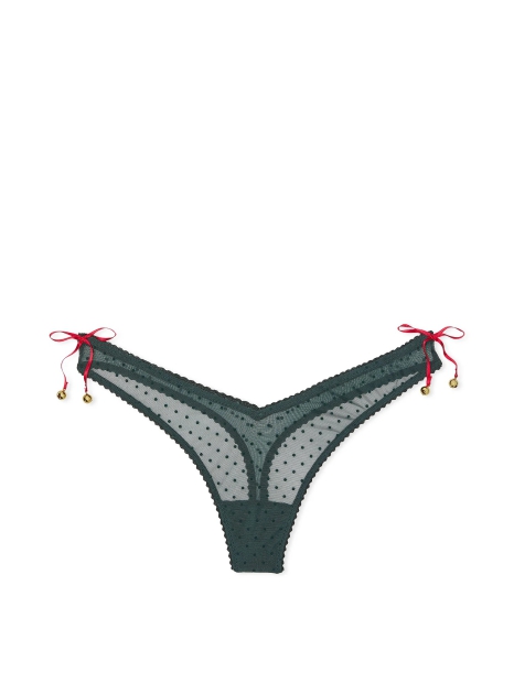 Женские трусики тонг Victoria's Secret с колокольчиками 1159823960 (Зеленый XXL)