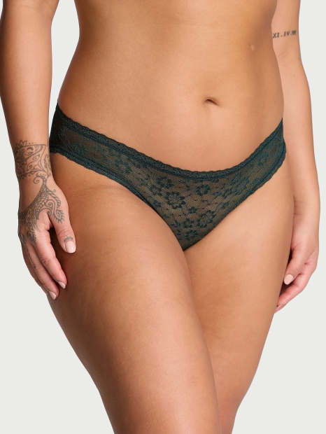 Кружевные трусики бикини Victoria's Secret 1159827146 (Зеленый XL)