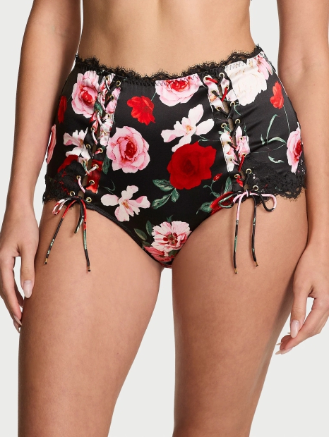 Шовкові трусики Victoria's Secret брифи 1159824534 (Чорний XS)