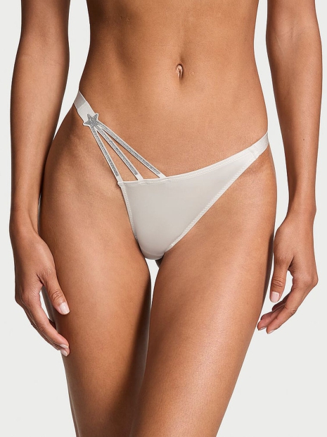 Трусики бразилиана Victoria's Secret со стразами 1159824167 (Серый XXL)