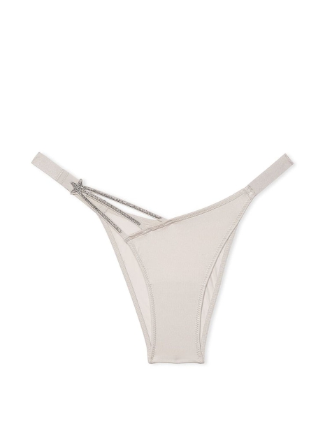 Трусики бразилиана Victoria's Secret со стразами 1159824167 (Серый XXL)