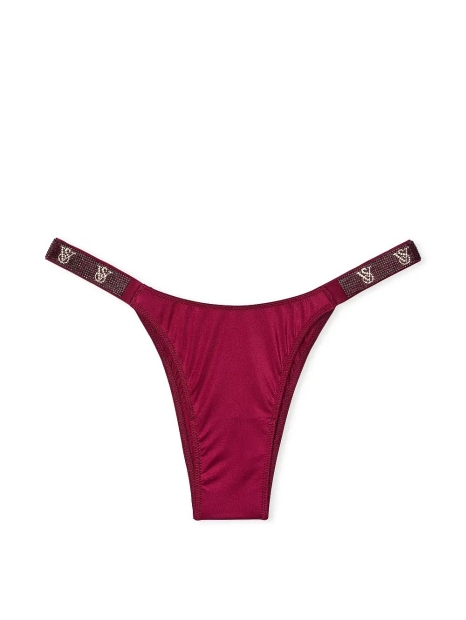 Трусики бразильяны Victoria's Secret со стразами 1159824191 (Бордовый L)