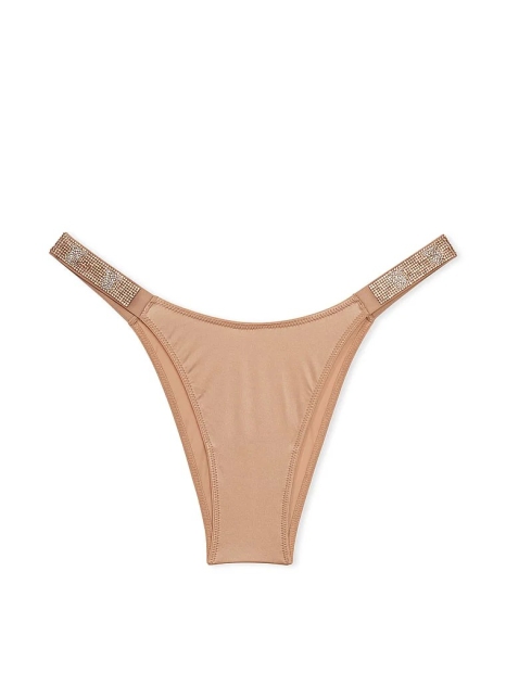 Трусики бразильяны Victoria's Secret со стразами 1159824580 (Бежевый XXL)