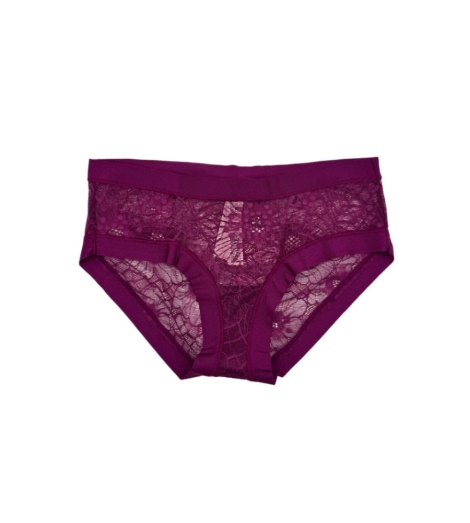 Жіночі мереживні трусики хіпхагери Victoria's Secret 1159824220 (Бордовий XS)
