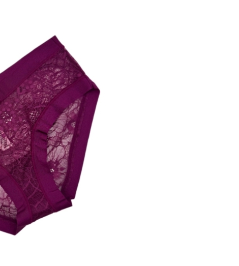 Жіночі мереживні трусики хіпхагери Victoria's Secret 1159824220 (Бордовий XS)