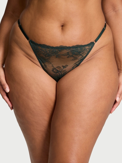 Кружевные трусики стринги Victoria's Secret 1159824241 (Зеленый L)