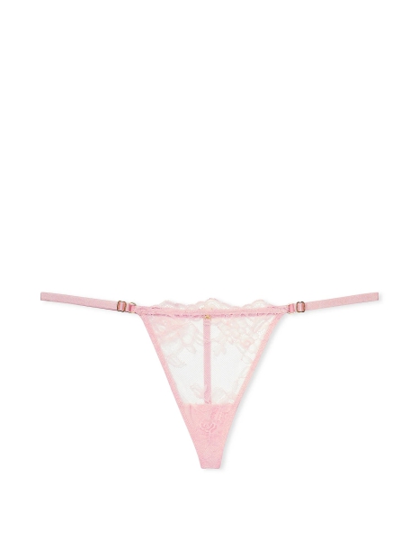 Женские кружевные трусики стринги Victoria's Secret 1159829085 (Розовый XXL)