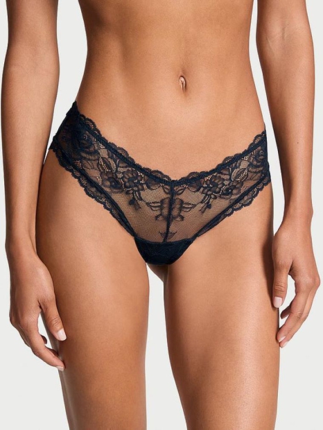 Мереживні трусики чики Victoria&#39;s Secret 1159824401 (Синій XS)