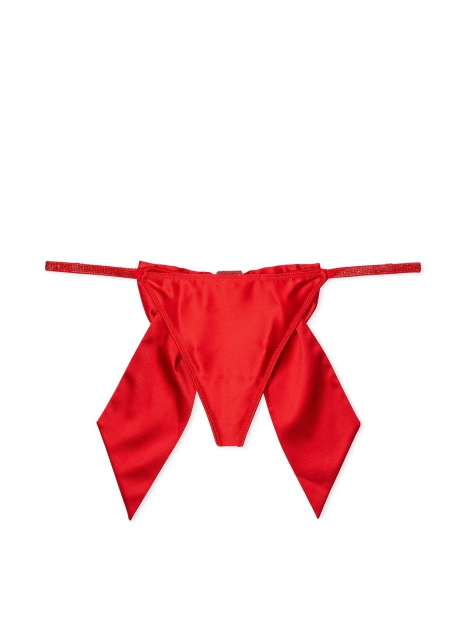 Женские трусики стринги Victoria's Secret со стразами 1159824496 (Красный L)