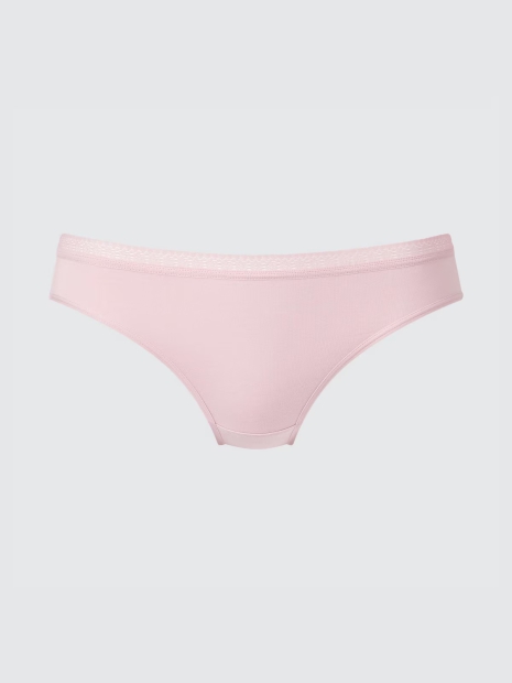 Женские трусики Uniqlo брифы с кружевом 1159824651 (Розовый XXL)