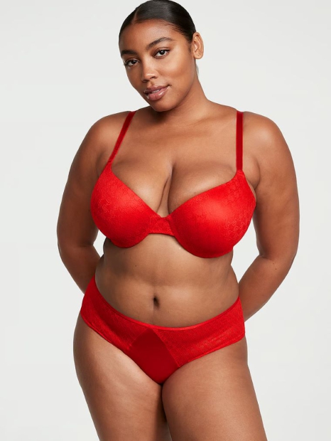Кружевные трусики чики Victoria's Secret 1159824663 (Красный S)